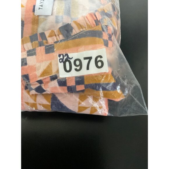 TAYLOR TILLMAN Veronica Mini Dress Button Front Short Sleeves Pink Size Large - Picture 12 of 12